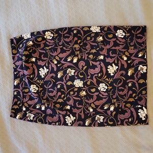 Loft Floral Pencil Skirt Size 0